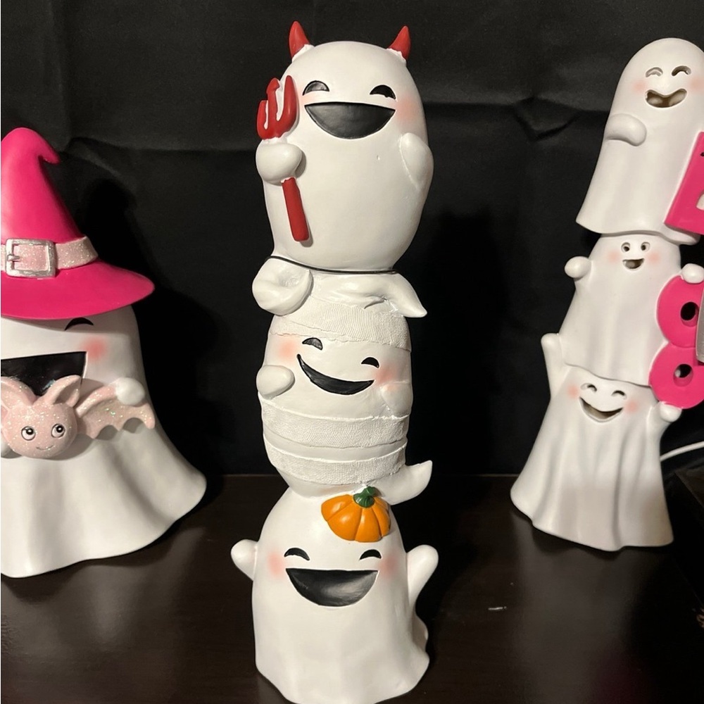 🧡Goblin & Ghoul Ceramic 3 Stacked Ghosts